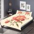 Pink rose in elegant vase bedding set