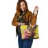 Pinky pigs and yellow grinchy got bucked smile leather tote bag