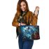 Pirates and dream catcher leather tote bag