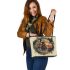 Pirates and dream catcher leather tote bag