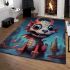 Playful dragon in the night area rugs carpet