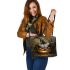 pumkin gray grinchy smile show he big 3D Leather Tote Bag