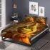 Pumpkin grinchy smile and panther show 3d bedding set