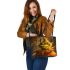 pumpkin grinchy smile and panther show 3D Leather Tote Bag