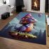 Purple dragon's moonlit gathering area rugs carpet