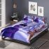 Purple grinchy with black sunglass and dancing rabbit reindeer bedding set