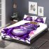 Purple tree frog wearing crown bedding set