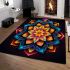 Radiant harmony geometric digital mandalas craft area rugs carpet
