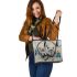 Ragdoll cats and dream catcher leather tote bag