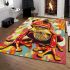 Red cute cartoon frog area rugs carpet