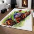 Red eyed tree frog on a branch area rugs carpet