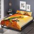 Red eyed tree frog on hilltop bright sunrise bedding set