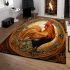 Regal rooster guardian of the celtic enclave illustration area rugs carpet