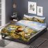 Rooster leading the flock in the countryside bedding set