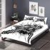 Sea turtle in black and white bedding set