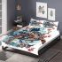 Sea turtle waves and flowers bedding set