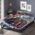 Sea turtle waves and flowers bedding set