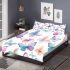 Seamless pattern of colorful butterflies bedding set