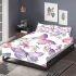 Seamless pattern with colorful pastel butterflies bedding set