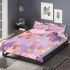 Seamless pattern with rose gold foil butterflies bedding set