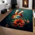 Serene butterfly and floral beauty area rugs carpet