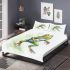 Simple cute cartoon drawing of green frog jumping bedding set