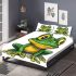 Simple cute clip art of a frog bedding set