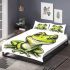 Simple cute clip art of a frog bedding set