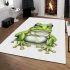 Simple cute clip art of frog area rugs carpet