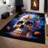 Skull and butterflies area rugs carpet