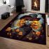 Skull serenity in nature area rugs carpet