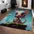 Sleeping dragon on hilltop area rugs carpet