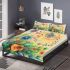 Spring and dragonflies and guitar music notes bedding set