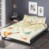 Spring and dragonflies and guitar music notes bedding set