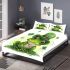 St p entity with clover cute frog wearing hat bedding set