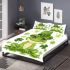 St p entity with clover cute frog wearing hat bedding set