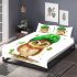 St patricks day cute baby owl with beret bedding set