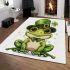 St patrick's day cute cartoon frog wearing leprechaun hat area rugs carpet