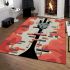 Surreal time contemplation with cat area rugs carpet