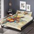 The dragonfly with violins and music notes in summer bedding set