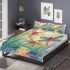 The river with musical note flowers and bamboo flutes bedding set