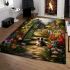 Tranquil garden moment with toto area rugs carpet