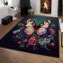 Tranquil harmony butterfly amongst blossoms area rugs carpet