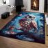 Tranquil owl meditation area rugs carpet