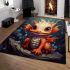 Tranquil water dragon area rugs carpet