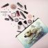 Tranquil Waterside Retreat with Curious Dog Makeup Bag