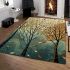 Tree canopy and birds focusing on the seasons area rugs carpet