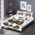 Two cute pandas hugging surrounded bedding set