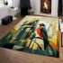 Urban jungle birds area rugs carpet