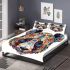 Vibrant and colorful illustration of an animal bedding set